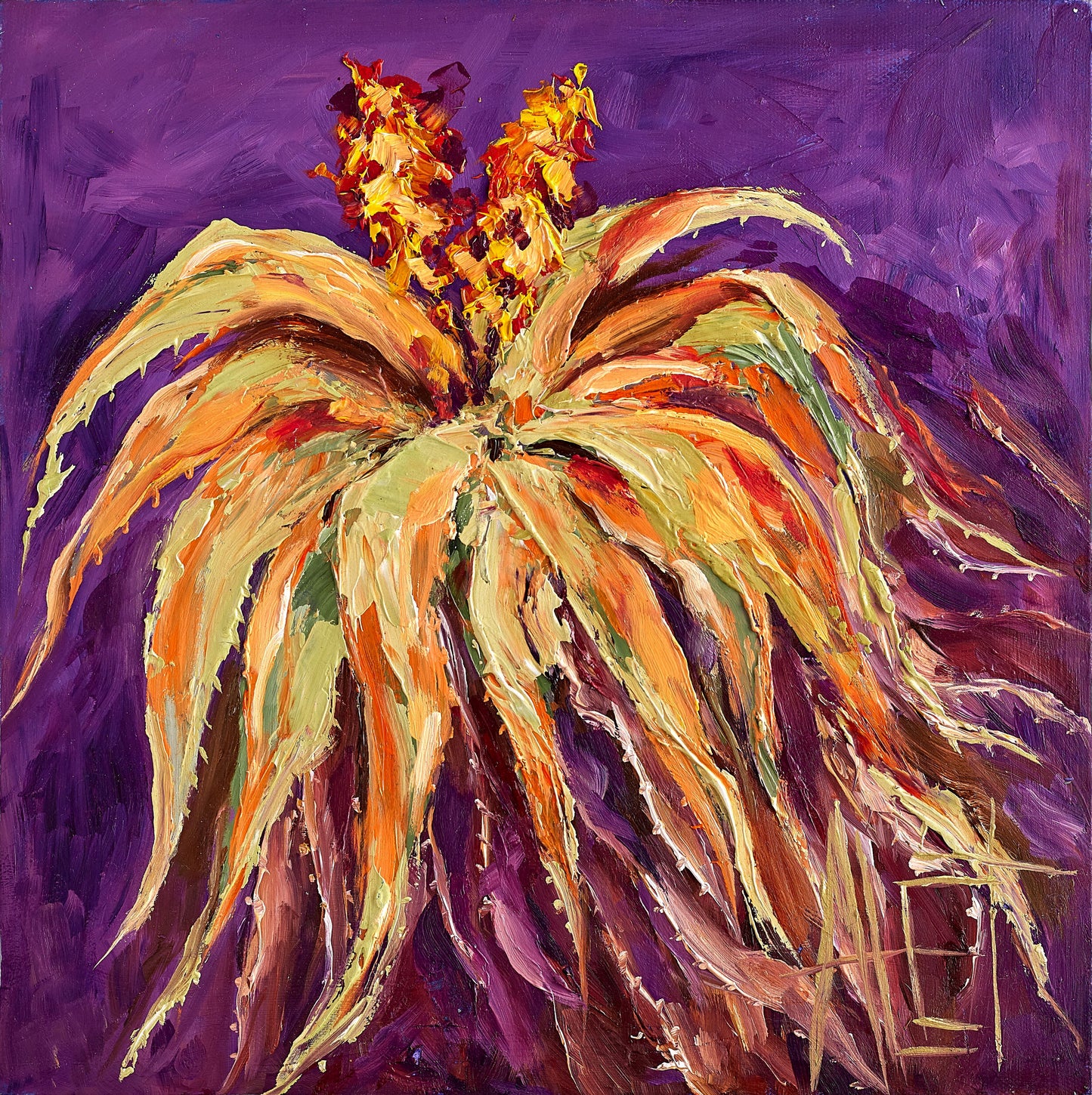 Art Connoisseur Roasting set with Art Print - Purple Aloe