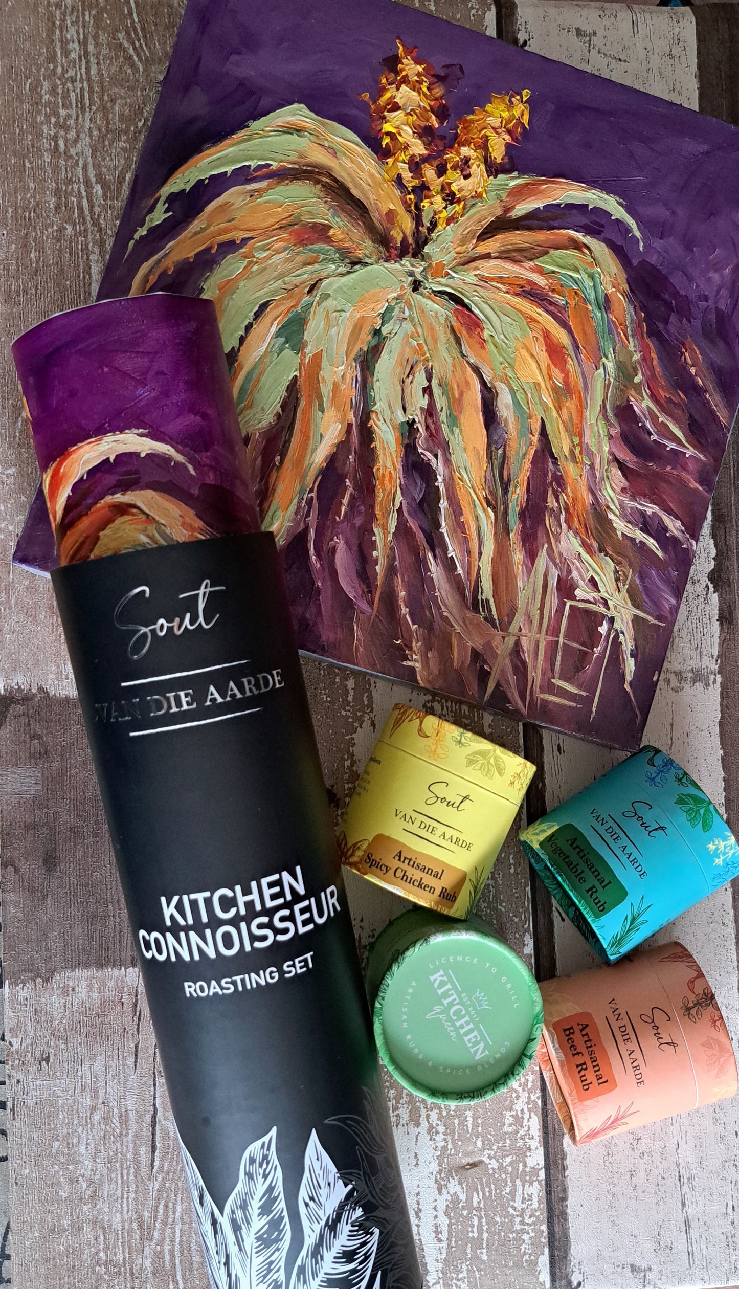 Art Connoisseur Roasting set with Art Print - Purple Aloe
